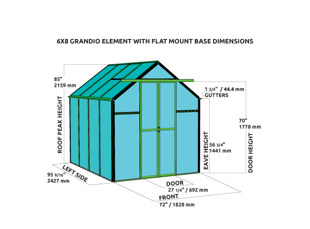 grandio element 6x8 dimensions