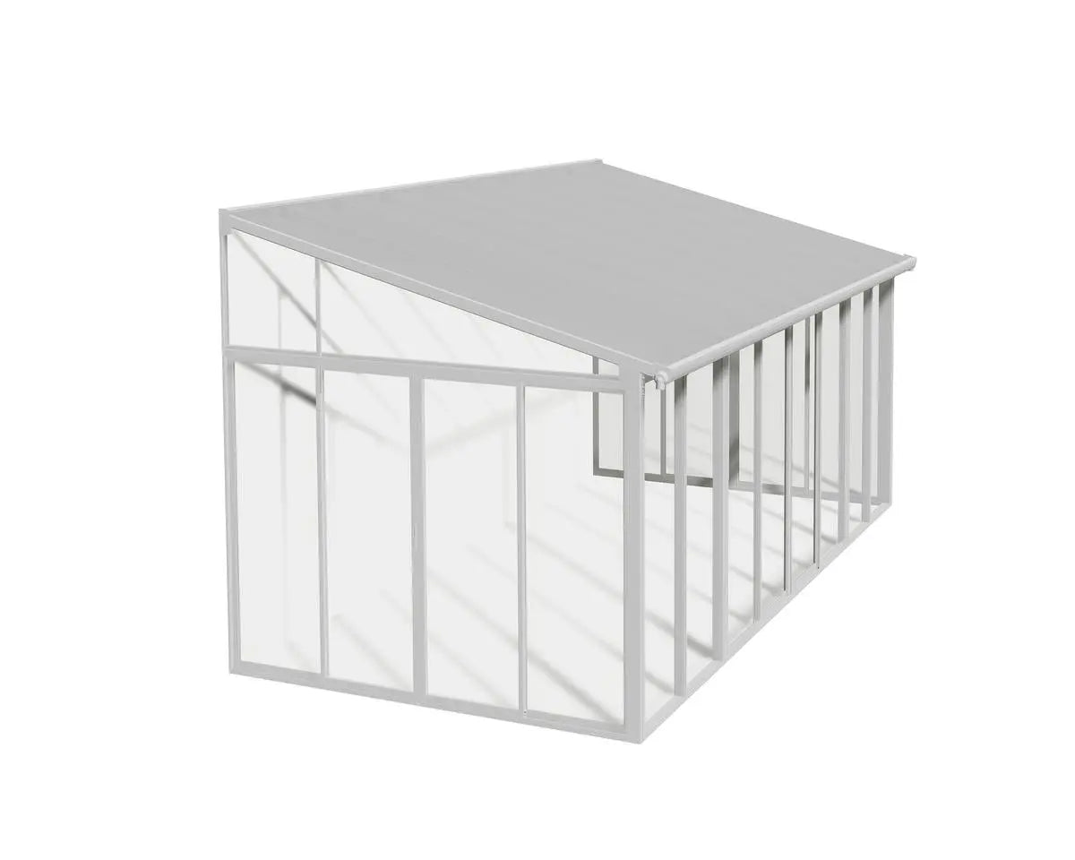 SanRemo™ 10 ft. x 18 ft. Solarium Patio Enclosure White Frame White Roof | Palram-Canopia