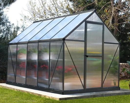 Mythos® 6 ft. x 10 ft. Greenhouse Twin Wall Grey | Palram-Canopia